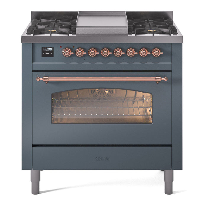 ILVE Nostalgie II 36" Dual Fuel Natural Gas Range, UP36FNMP