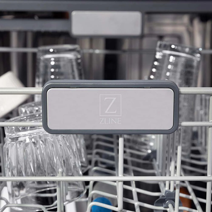 ZLINE Autograph 24" Dishwasher, White Door, Bronze DWMTZ-WM-24-CB