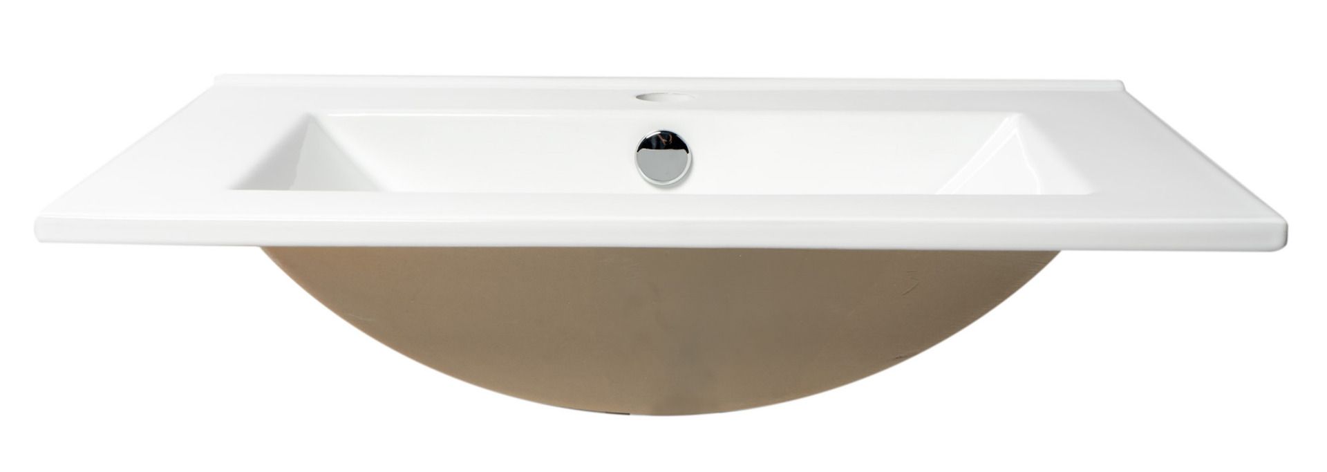 ALFI brand White 25" Rectangular Drop In Ceramic Sink, Faucet Hole ABC803