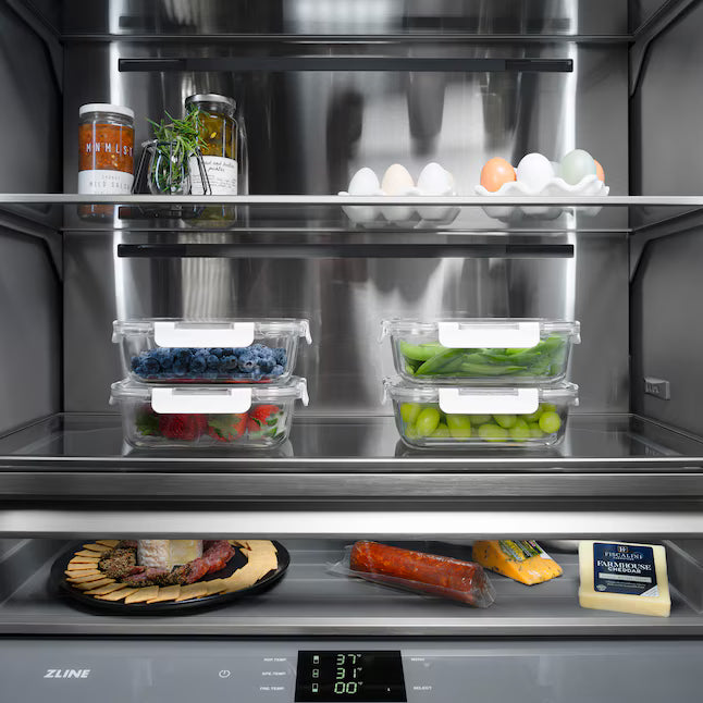 ZLINE 30" Wide Built-In Bottom-Freezer Refrigerator, Ice Maker GRBIVL-BS30-KST