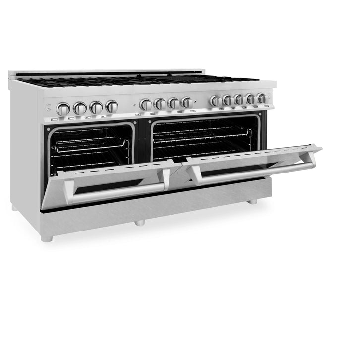 ZLINE 60" Professional Dual Fuel Range with Snow Finish Door, RA-SN-60