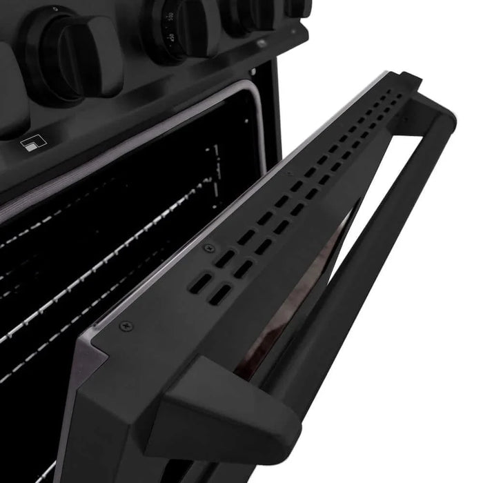 ZLINE 30"Classic Gas Range, Convection Gas Oven, Black Stainless Steel, CGRB-30