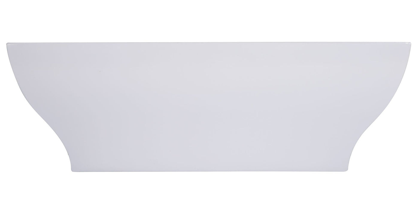 ALFI brand 67" White Rectangular Acrylic Free Standing Soaking Bathtub AB8840