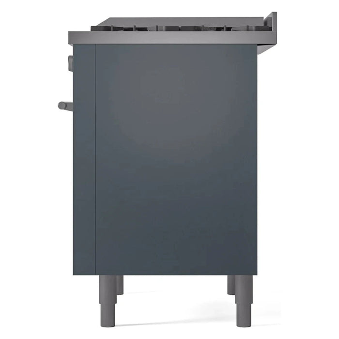 ILVE 36"Professional Plus Liquid Propane Dual Fuel Range, Blue Grey UP36FWMPBGLP