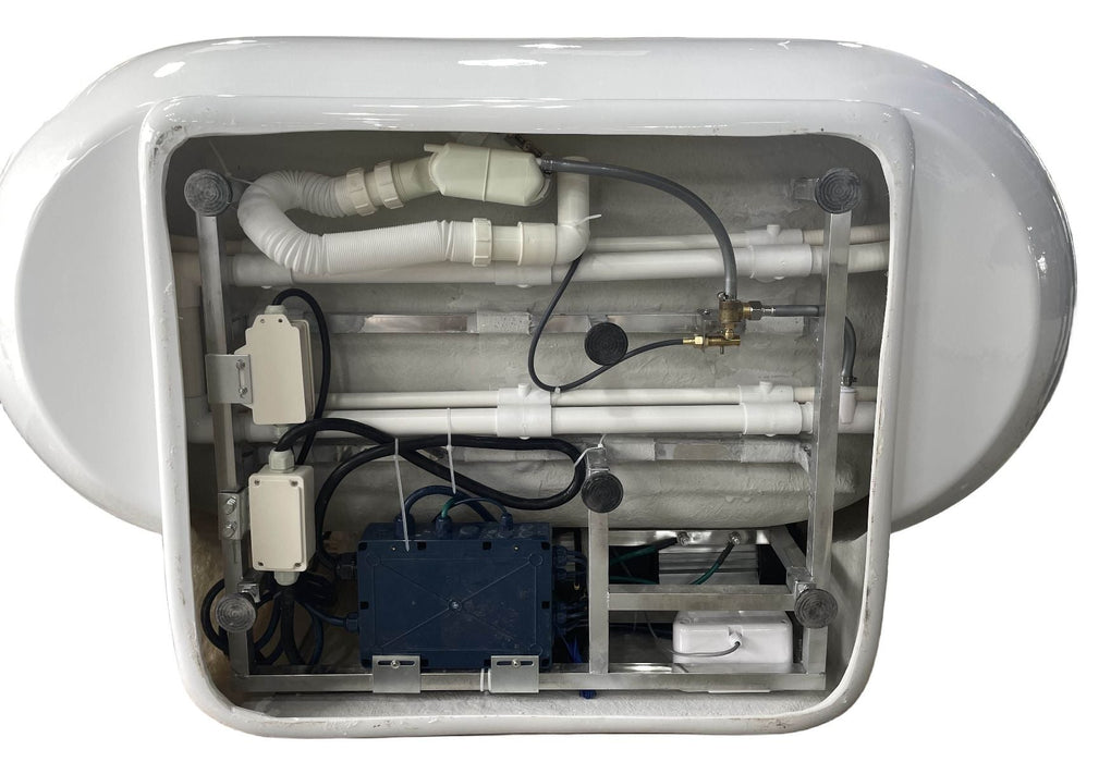 EAGO 6 ft Acrylic White Whirlpool Bathtub, Fixtures AM128ETL