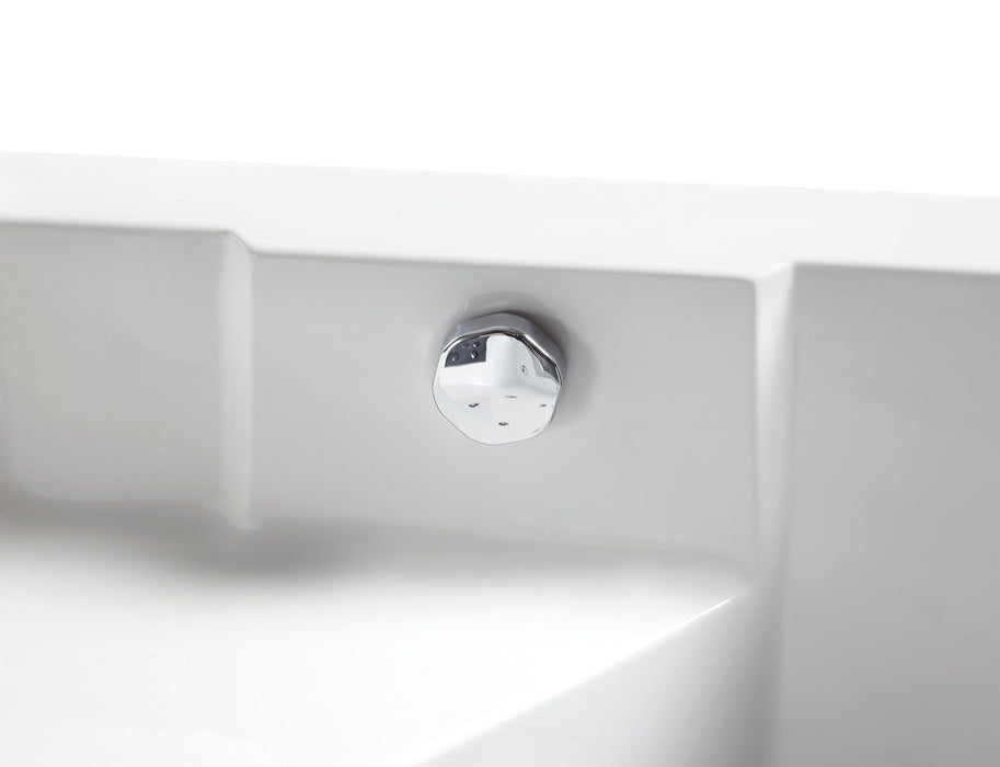 EAGO 5 ft Clear Corner Acrylic Whirlpool Bathtub for Two AM156ETL