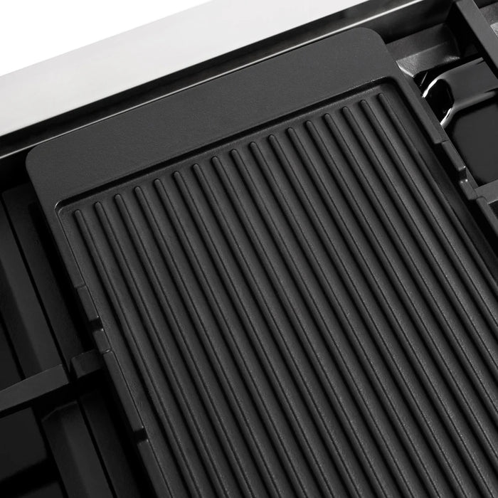 ZLINE Autograph Edition 48" Paramount Dual Fuel Range, 6 Burner Gas Cooktop, Electric Convection Oven, Stainless Steel, Helix Handle and Knob SDRZ-48-KCB