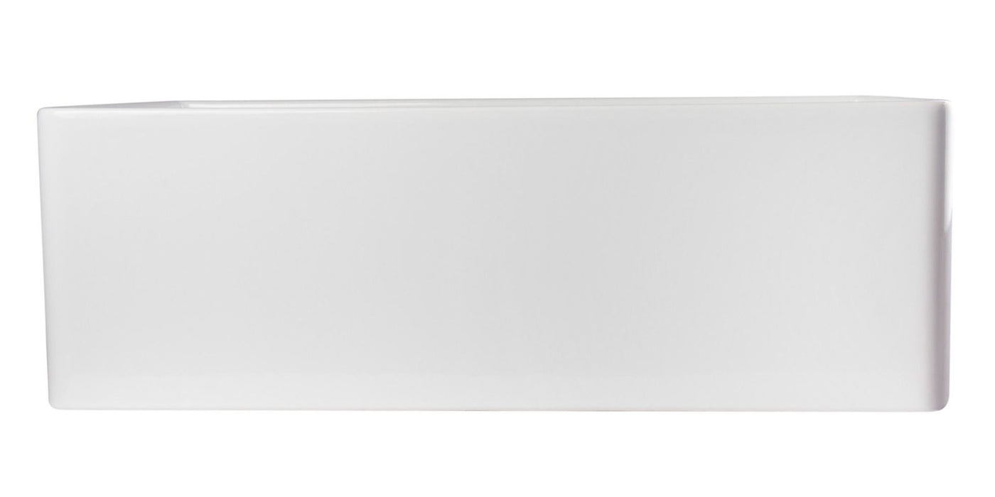 ALFI brand 30" Single Bowl Smooth Panel Fireclay Farmhouse Kitchen Sink AB510-W