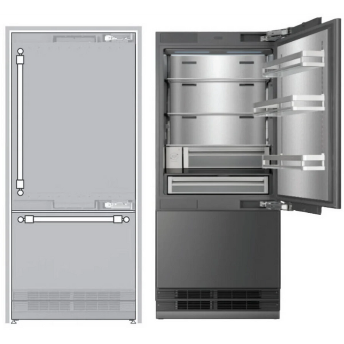 ILVE 36" Built-In Bottom Freezer Refrigerator, Panel Ready URBM36SIWPRY