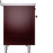 ILVE Nostalgie II 48" Electric Range, Burgundy, Copper Trim UPI486NMPBUP ILVE