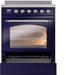 ILVE Nostalgie II 30" Electric Range, Blue Chrome Trim UPI304NMPMBC ILVE