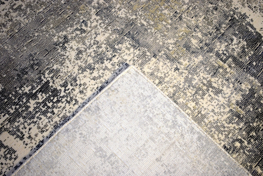 Gray Modern Abstract Wool And Viscose 8x10 Area Rug