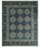 8x10 Gray, Silver and Charcoal Hand knotted Traditional wool Area Rug