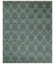 8x10 Hand Knotted Gray, Blue and Brown Modern Contemporary Recycled Silk Area Rug
