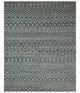 8x10 Hand Knotted Ivory and Gray Modern Contemporary Southwestern Tribal Trellis Recycled Silk Area Rug
