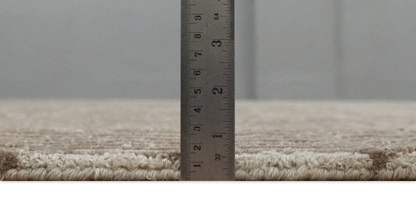 8x10 Hand Tufted Ivory and Bronze Stripes Pattern Rug Multi Size Living Room and Bedroom Rug | TRD6530810S