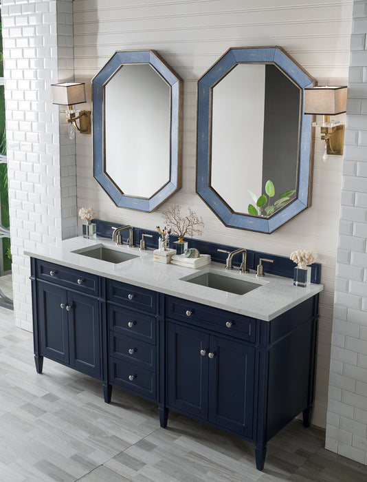 James Martin Brittany 72" Double Bathroom Vanity, Victory Blue