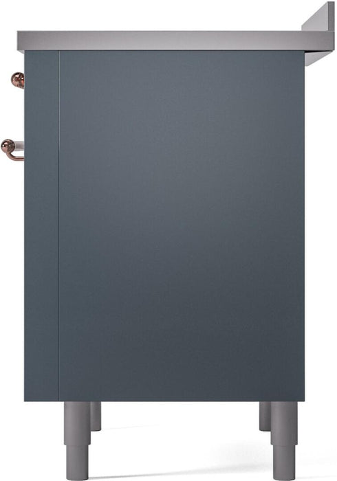 ILVE Nostalgie II 36 " Electric Range, Blue Grey, Copper Trim UPI366NMPBGP