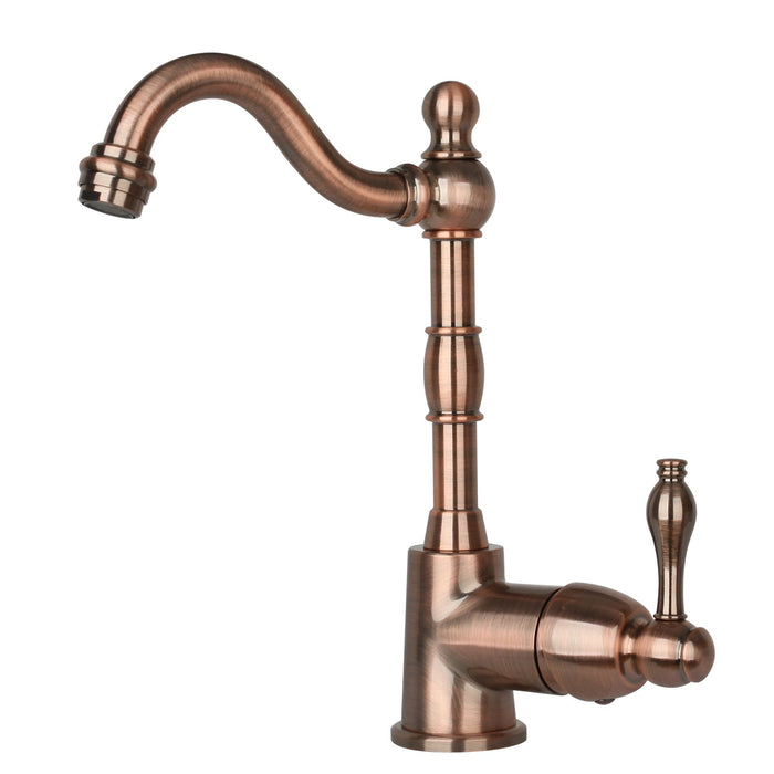 One-Handle Copper Widespread Kitchen Bar Faucet — AK96118P1-C-48