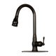 Pull Out Kitchen Faucet with Deck Plate, Single Level Solid Brass Kitchen Sink Faucets with Pull Down Sprayer — AK96418-D-ORB