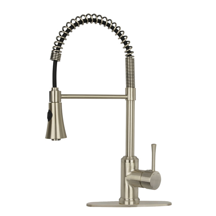 One-Handle Pre-Rinse Spring Copper Kitchen Faucet