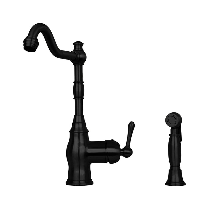 One-Handle Copper Widespread Kitchen Faucet with Side Sprayer — AK96918-C-48