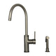 One-Handle Gun Black Widespread Kitchen Faucet with Side Sprayer — AK96966-BGB