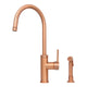 One-Handle Copper Widespread Kitchen Faucet with Side Sprayer — AK96966-C-48
