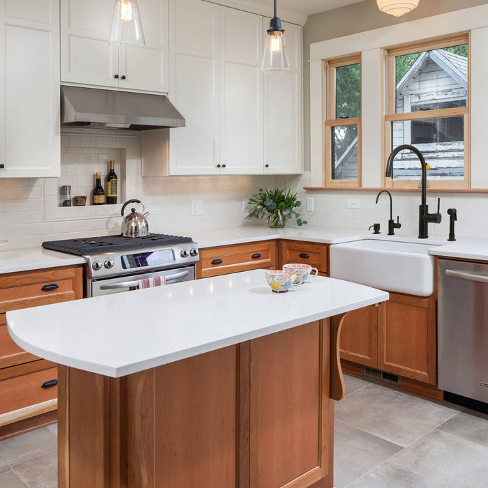 One-Handle Matte Black Widespread Kitchen Faucet with Side Sprayer-AK96966-MB