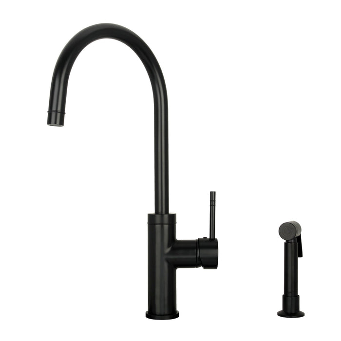 One-Handle Copper Widespread Kitchen Faucet with Side Sprayer — AK96966-C-48