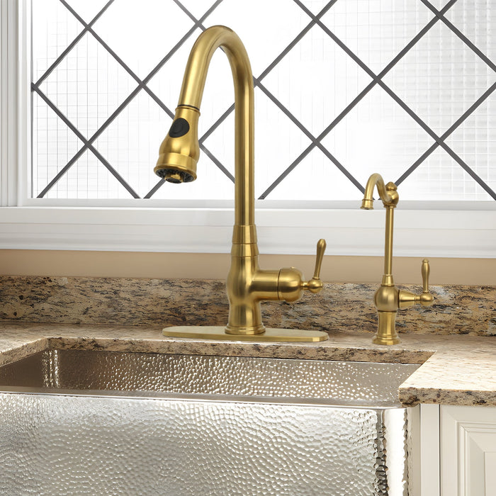 One-Handle Brushed Gold Drinking Water Filter Faucet Water Purifier Faucet - AK97718-BTG