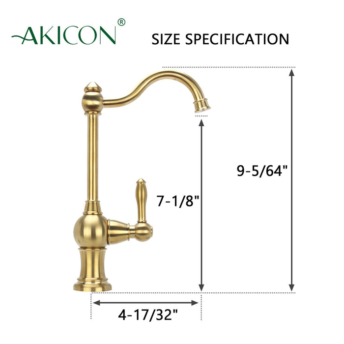 One-Handle Brushed Gold Drinking Water Filter Faucet Water Purifier Faucet - AK97718-BTG