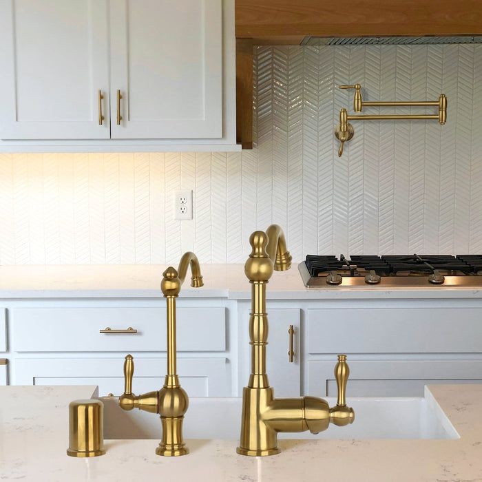 One-Handle Brushed Gold Drinking Water Filter Faucet Water Purifier Faucet - AK97718-BTG