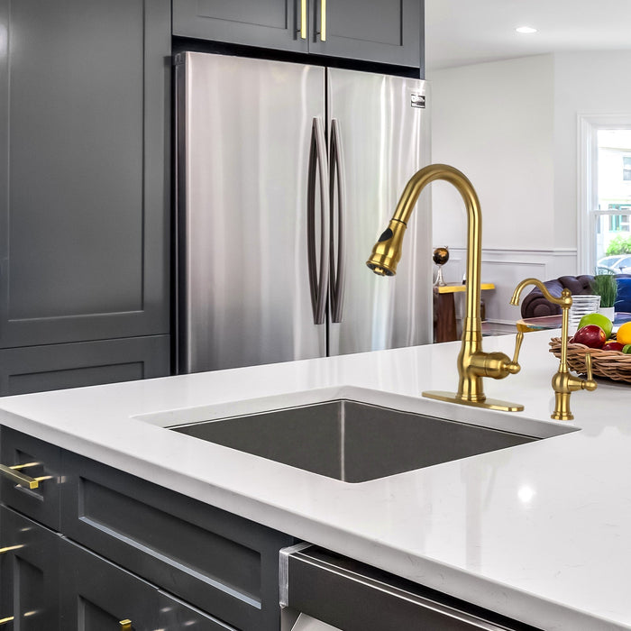 One-Handle Brushed Gold Drinking Water Filter Faucet Water Purifier Faucet - AK97718-BTG