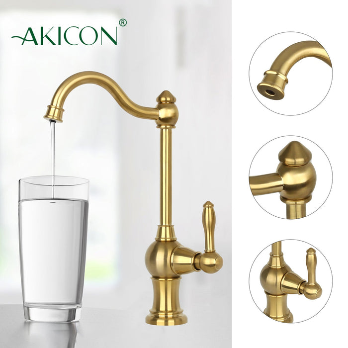 One-Handle Brushed Gold Drinking Water Filter Faucet Water Purifier Faucet - AK97718-BTG