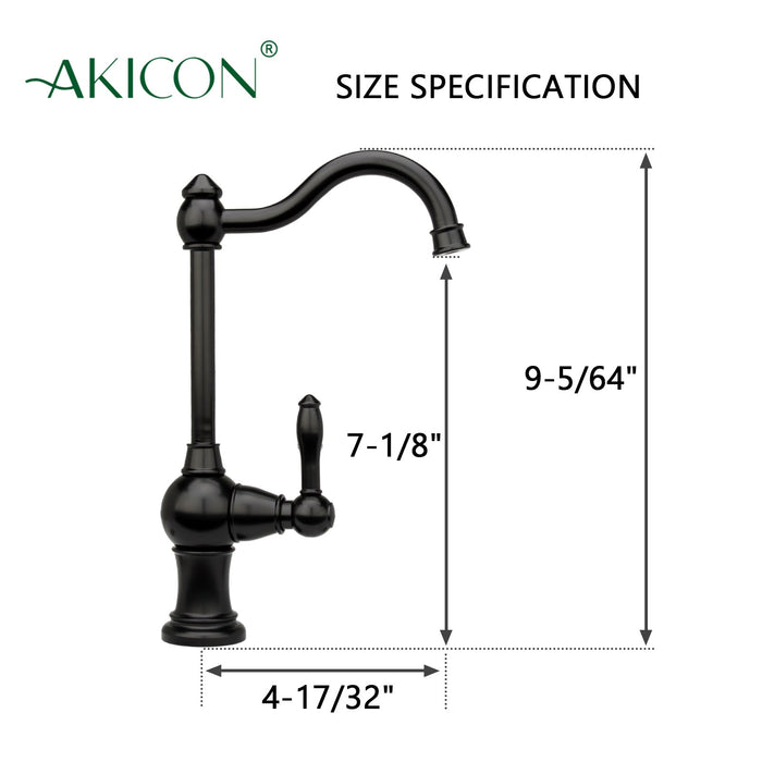 One-Handle Matte Black Drinking Water Filter Faucet Water Purifier Faucet - AK97718-MB