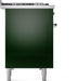 ILVE Nostalgie II 48" Dual Fuel Liquid Propane Range, Emerald Green, Chrome Trim ILVE UP48FNMPEGCLP ILVE