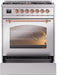 ILVE Nostalgie II 30" Dual Fuel Liquid Propane Range, Stainless Steel, Copper Trim UP30NMPSSPLP ILVE