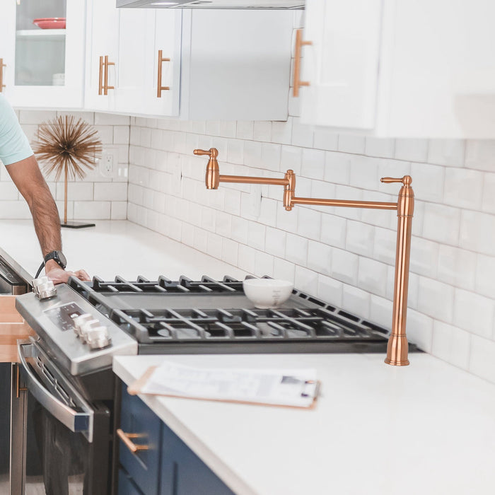 Copper Pot Filler Kitchen Faucet Deck-Mounted — AK98188-C-48