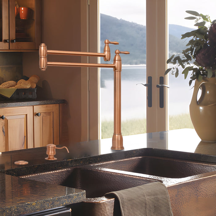 Copper Pot Filler Kitchen Faucet Deck-Mounted — AK98188-C-48