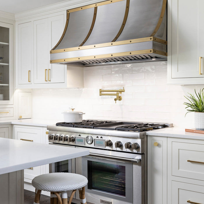 Brushed Gold Pot Filler Kitchen Faucet Wall-Mounted - AK98266-BTG