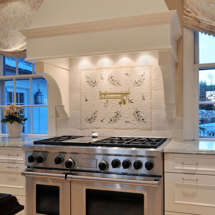 Brushed Gold Pot Filler Kitchen Faucet Wall-Mounted - AK98266-BTG