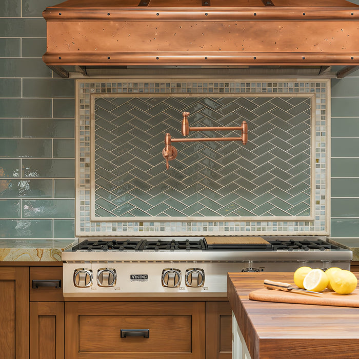 Copper Pot Filler Kitchen Faucet Wall-Mounted — AK98288-C-48