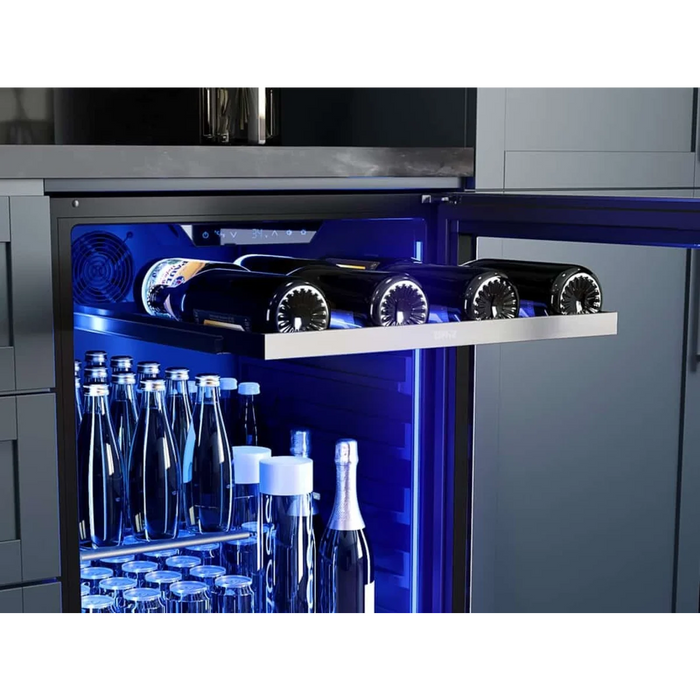 Zephyr 24" Freestanding/Built-In Undercounter Single Zone Beverage Center, PRB24C01CG