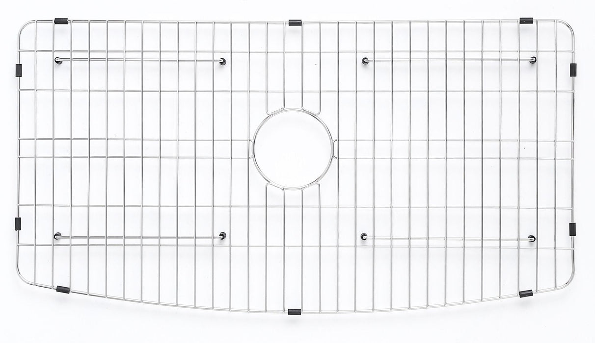 ALFI Brand White Smooth Curved Apron 36" Single Bowl Fireclay Farm Sink ABFC3620S-W