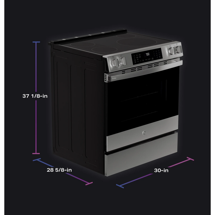 GE 30" Smart Slide-In Induction Range, PHS700AYFS