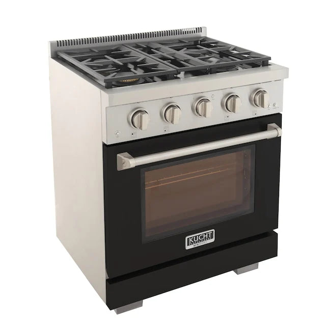 Kucht 30" Professional Propane Range, 4 Burners, KFX300/LP-BK