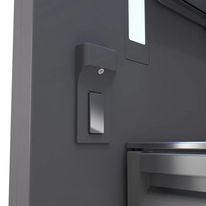 ZLINE Autograph Edition 30" Built-In Bottom Freezer Refrigerator, Water Dispenser, Ice Maker, Stainless Steel, Graphite Gray Interior,Helix Handles GRBIVZ-30430KCB