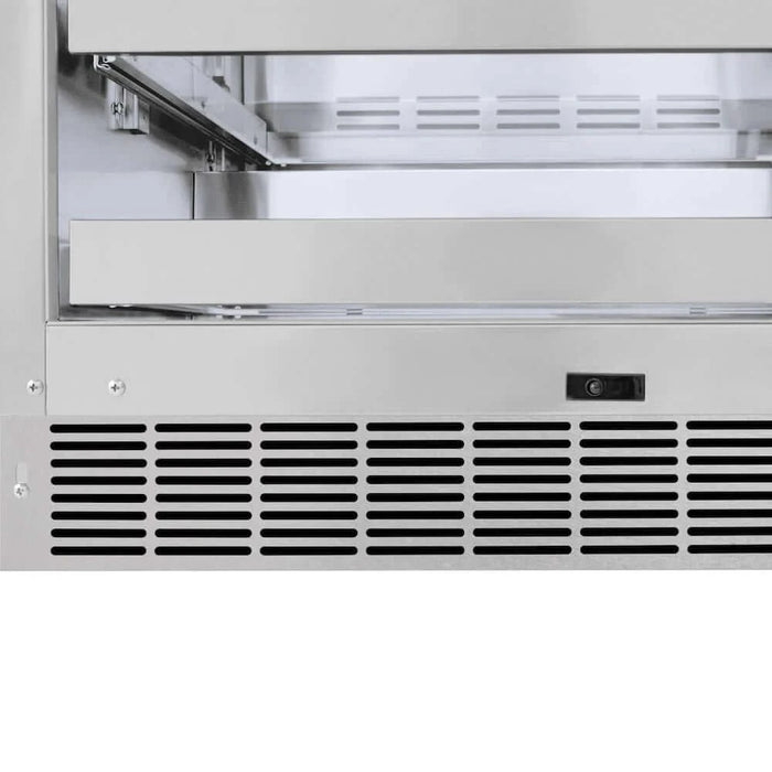 ZLINE 24" Touchstone 151 Can Beverage Fridge DuraSnow® Stainless Steel Glass Door RBSO-SN-24