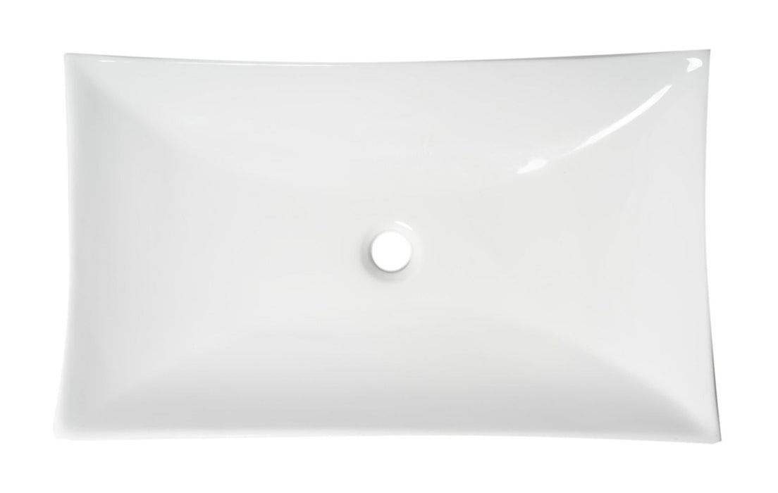ALFI brand White 26" Fancy Rectangular Above Mount Ceramic Sink ABC904